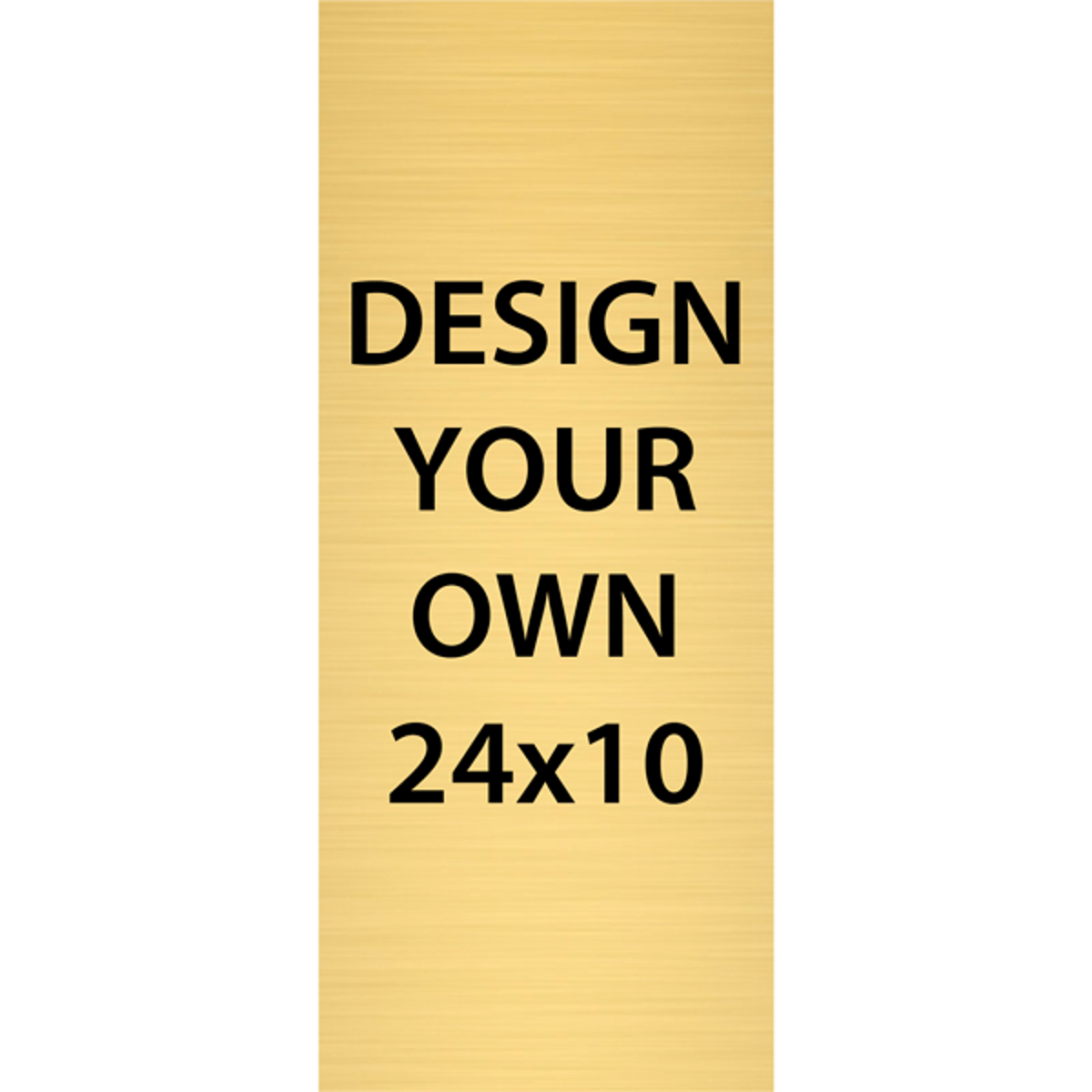 Vertical Engraved Heavy Brass Signs 24" x 10"