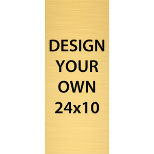 Vertical Engraved Heavy Brass Signs 24" x 10"