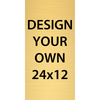 Vertical Engraved Heavy Brass Signs 24" x 12"