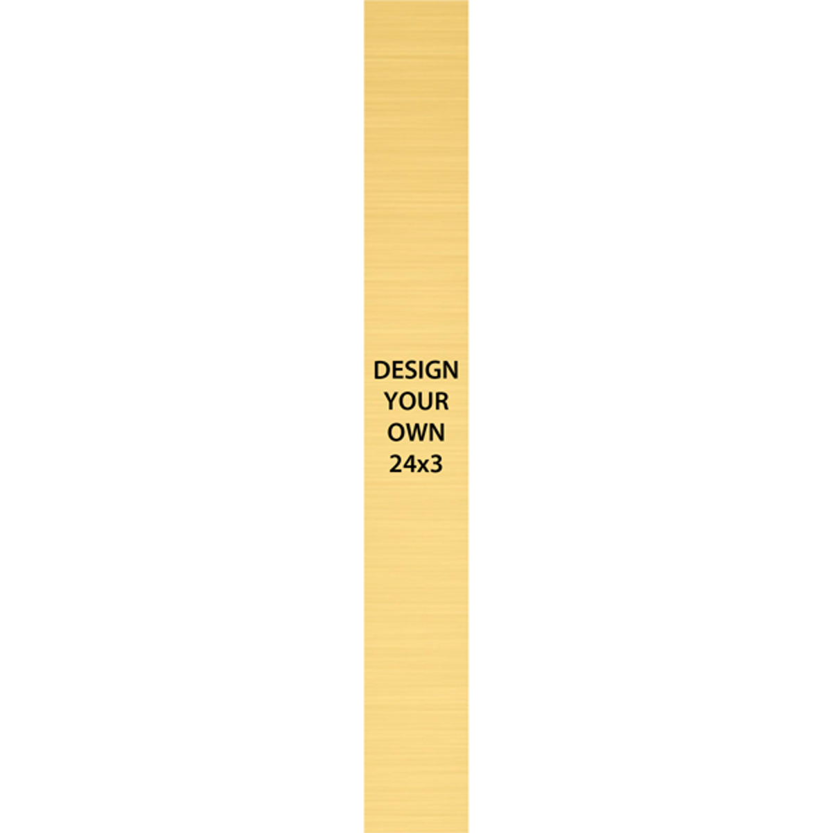 Vertical Engraved Heavy Brass Signs 24" x 3"