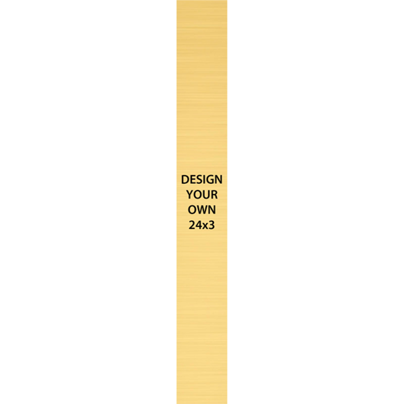 Vertical Engraved Heavy Brass Signs 24" x 3"