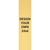 Vertical Engraved Heavy Brass Signs 24" x 6"
