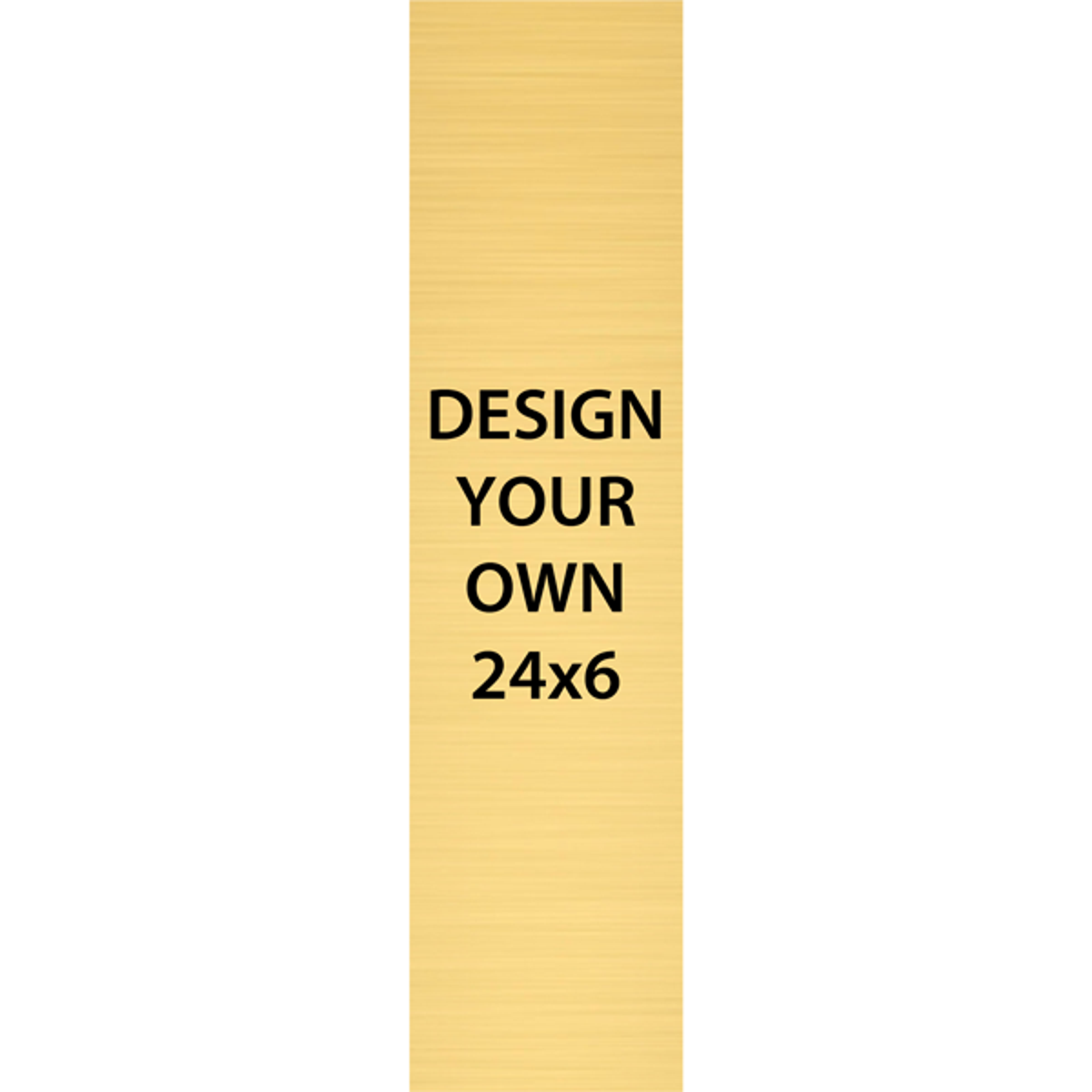 Vertical Engraved Heavy Brass Signs 24" x 6"