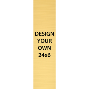 Vertical Engraved Heavy Brass Signs 24" x 6"