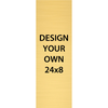 Vertical Engraved Heavy Brass Signs 24" x 8"