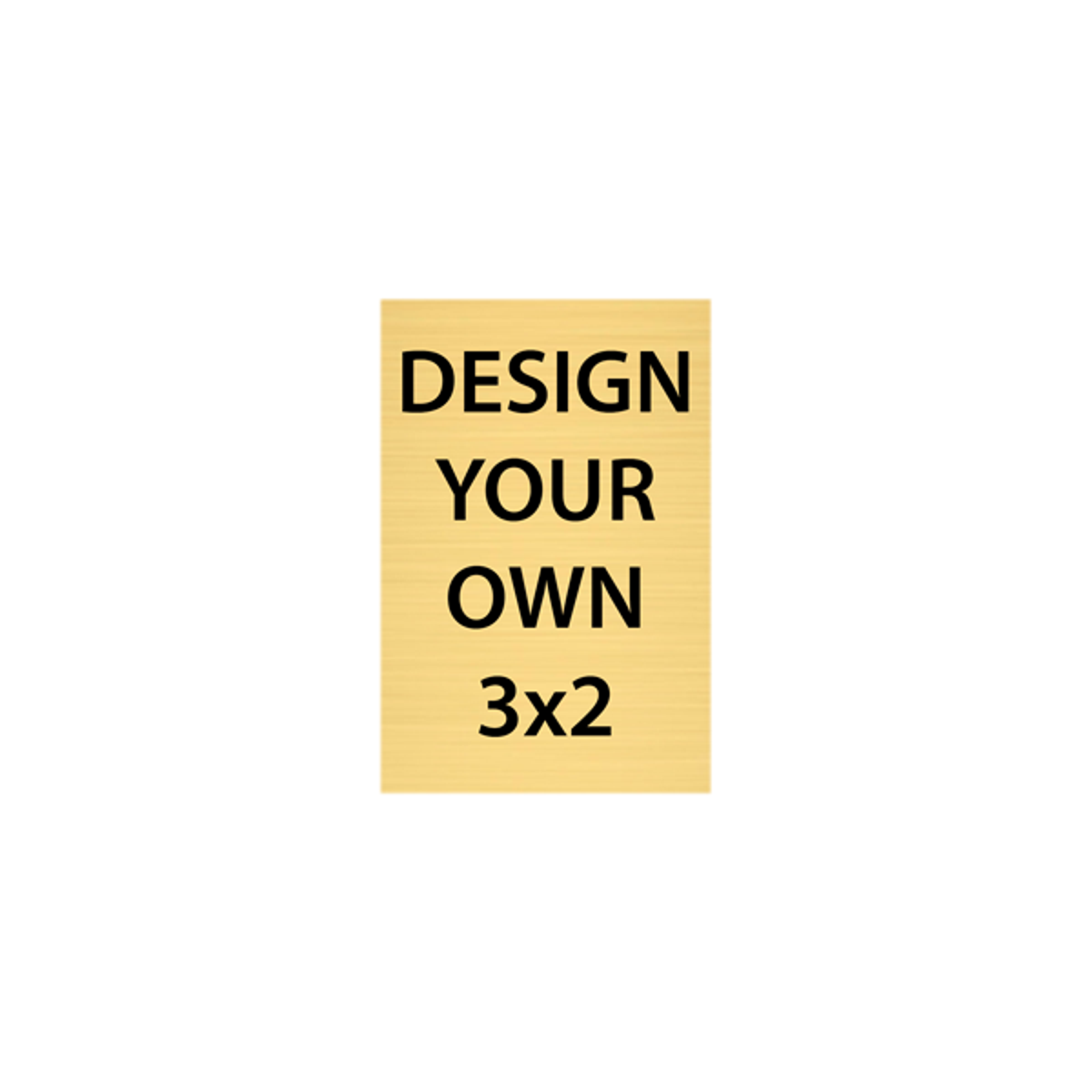 Vertical Engraved Heavy Brass Signs 3" x 2"