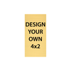 Vertical Engraved Heavy Brass Signs 4" x 2"