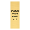 Vertical Engraved Heavy Brass Signs 6" x 2"
