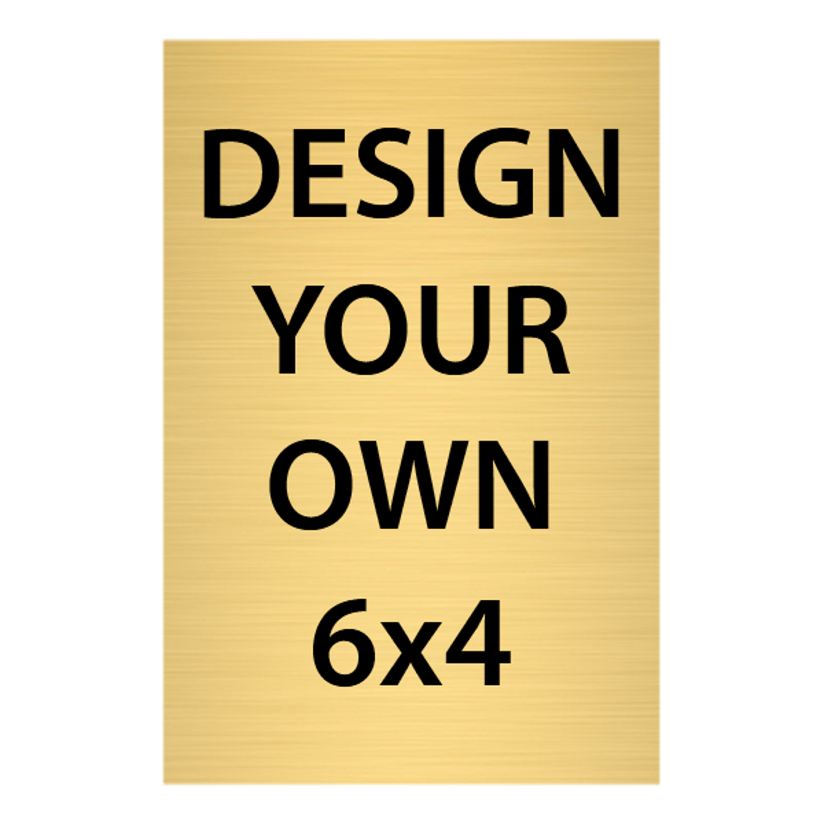 Vertical Engraved Heavy Brass Signs 6" x 4"