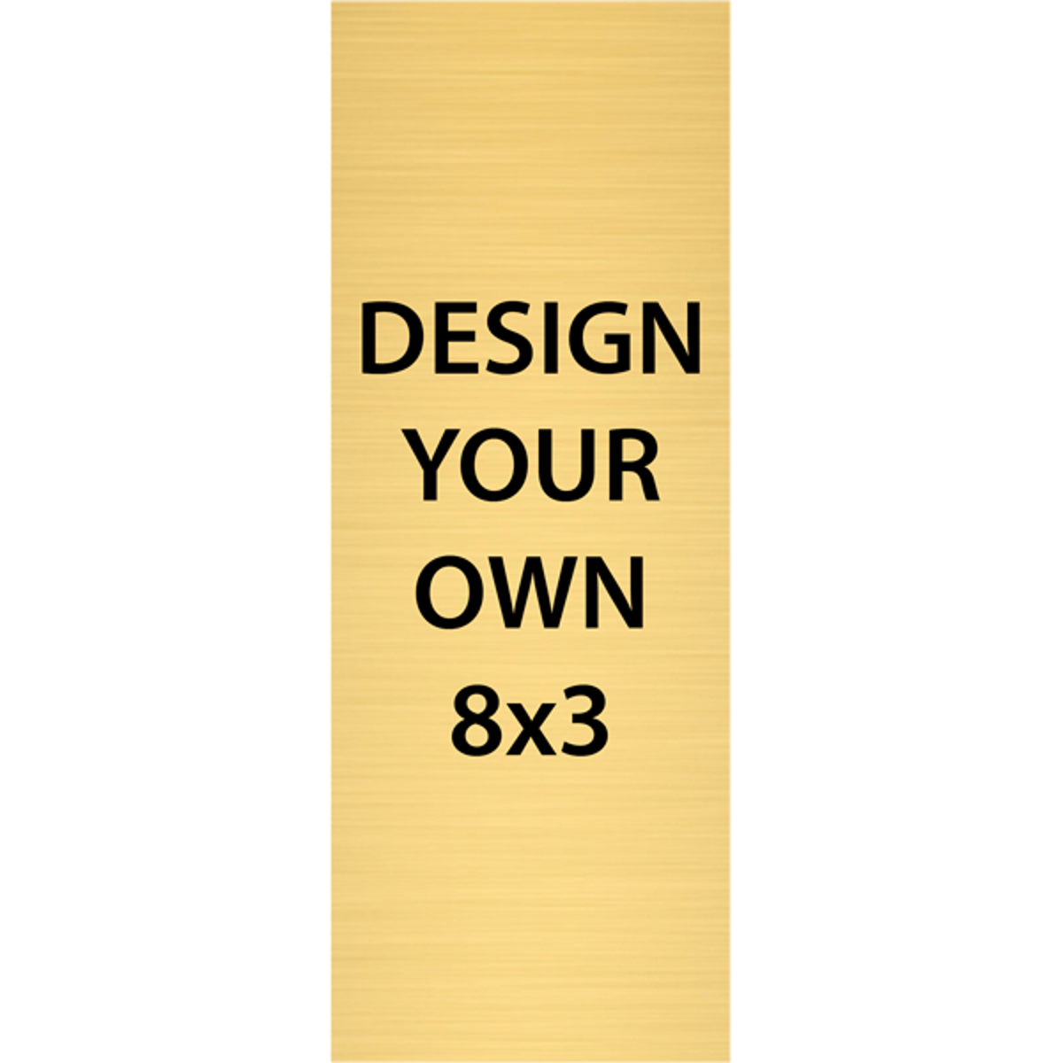 Vertical Engraved Heavy Brass Signs 8" x 3"