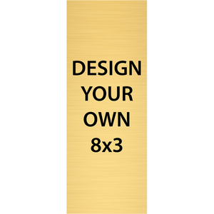 Vertical Engraved Heavy Brass Signs 8" x 3"