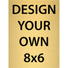 Vertical Engraved Heavy Brass Signs 8" x 6"