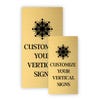 Vertical Engraved Heavy Brass Signs