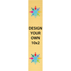Vertical Full Color Brass Signs 10" x 2"