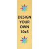 Vertical Full Color Brass Signs 10" x 3"