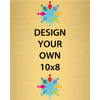 Vertical Full Color Brass Signs 10" x 8"