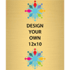 Vertical Full Color Brass Signs 12" x 10"