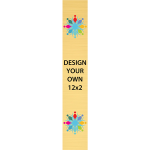 Vertical Full Color Brass Signs 12" x 2"