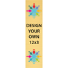 Vertical Full Color Brass Signs 12" x 3"