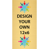 Vertical Full Color Brass Signs 12" x 6"