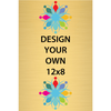 Vertical Full Color Brass Signs 12" x 8"