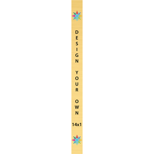 Vertical Full Color Brass Signs 14" x 1"