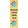 Vertical Full Color Brass Signs 14" x 4"