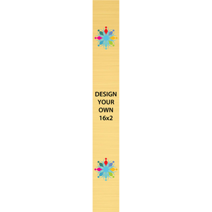 Vertical Full Color Brass Signs 16" x 2"