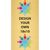 Vertical Full Color Brass Signs 18" x 10"
