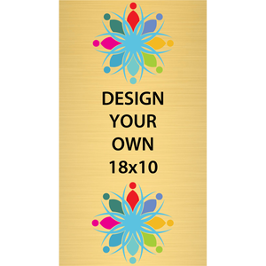 Vertical Full Color Brass Signs 18" x 10"