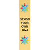 Vertical Full Color Brass Signs 18" x 4"