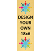Vertical Full Color Brass Signs 18" x 6"