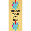Vertical Full Color Brass Signs 18" x 8"