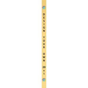 Vertical Full Color Brass Signs 20" x 1"