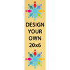 Vertical Full Color Brass Signs 20" x 6"