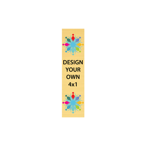 Vertical Full Color Brass Signs 4" x 1"