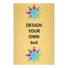 Vertical Full Color Brass Signs 6" x 4"