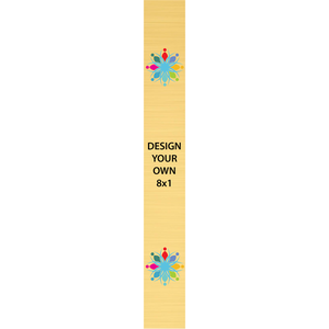 Vertical Full Color Brass Signs 8" x 1"