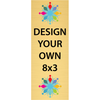 Vertical Full Color Brass Signs 8" x 3"