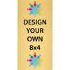 Vertical Full Color Brass Signs 8" x 4"