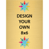 Vertical Full Color Brass Signs 8" x 6"