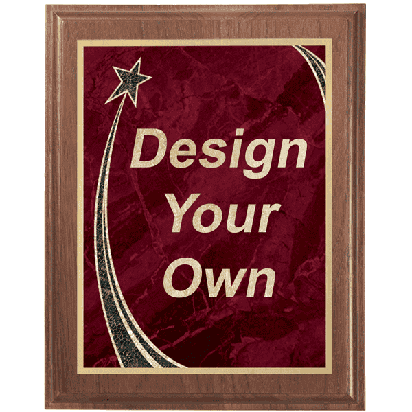 Rising Star 9" x 12" Walnut Plaque