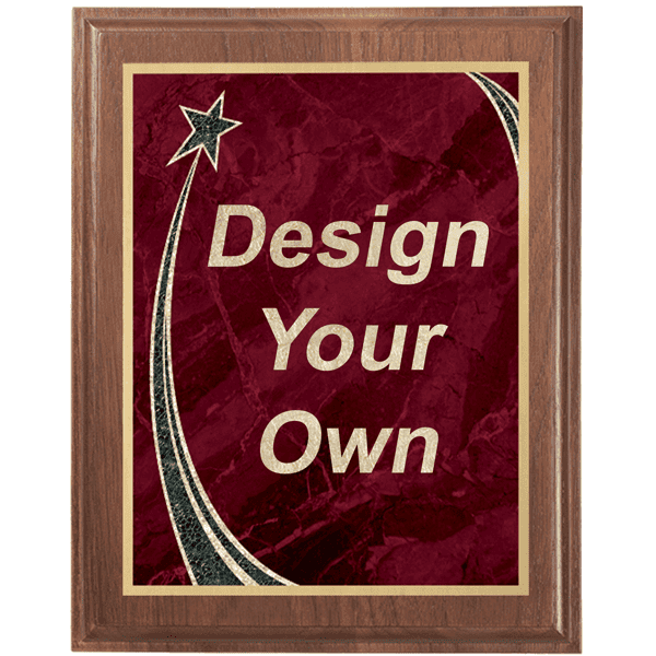 Rising Star 9" x 12" Walnut Plaque