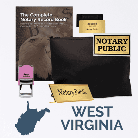 West Virginia Pink Deluxe Notary Kit