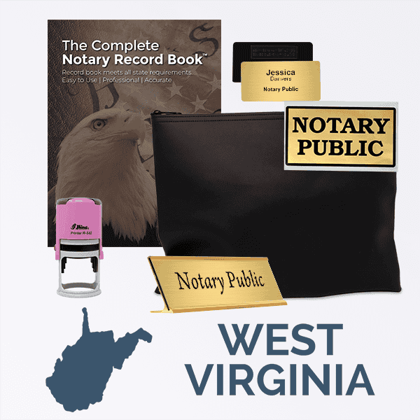 West Virginia Pink Deluxe Notary Kit