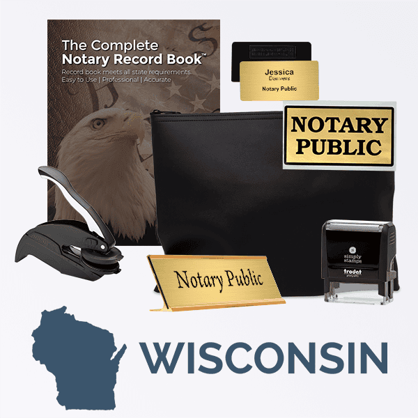 Wisconsin Deluxe Notary Kit