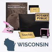 Wisconsin Pink Deluxe Notary Kit