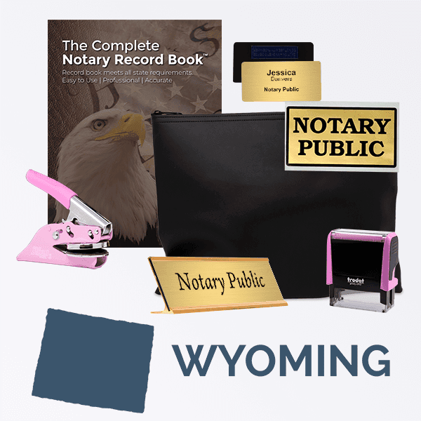 Wyoming Pink Deluxe Notary Kit