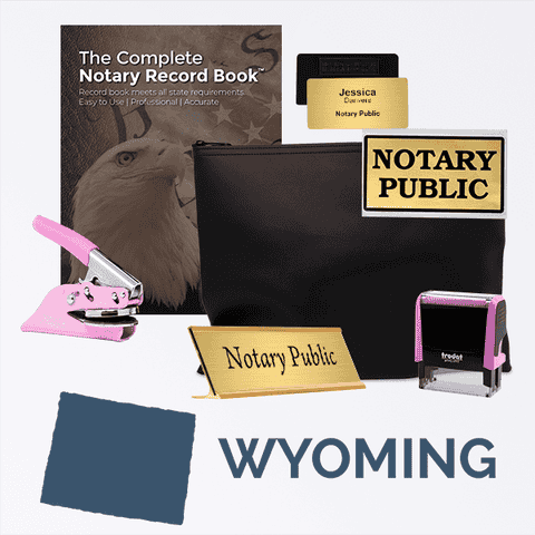 Wyoming Pink Deluxe Notary Kit